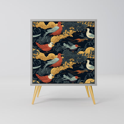 FOWLY DAZE 1-Door Sideboard in Grey Finish