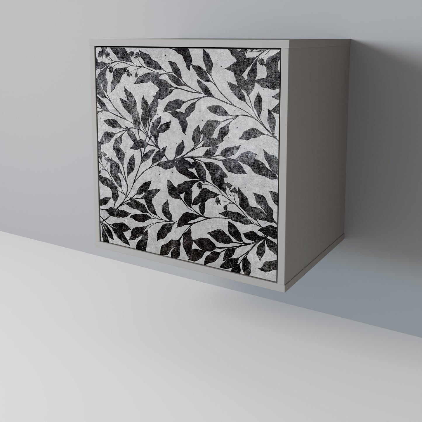 CHARCOAL SPROUT 1-Door Sideboard in Grey Finish