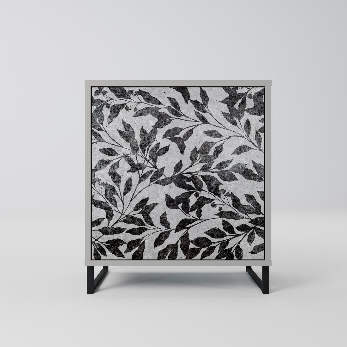 CHARCOAL SPROUT 1-Door Sideboard in Grey Finish