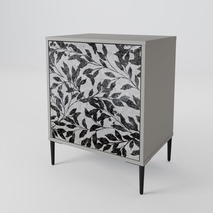 CHARCOAL SPROUT 1-Door Sideboard in Grey Finish