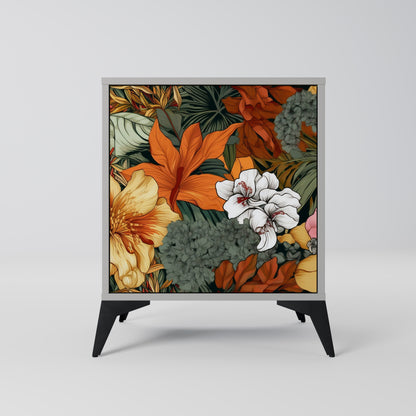 RADIANT FLORA 1-Door Sideboard in Grey Finish