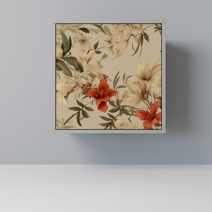 BLOOMING HARMONY 1-Door Sideboard in Grey Finish