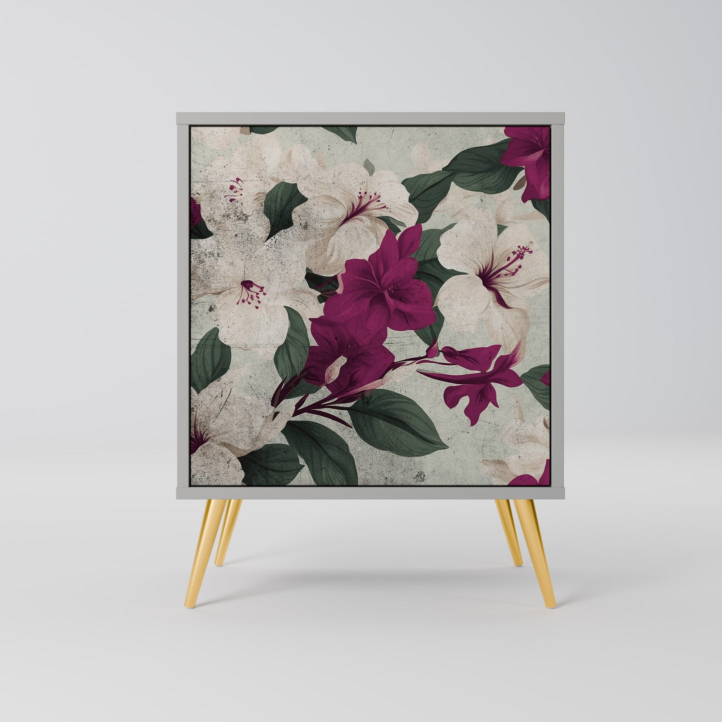 FLOWERET DREAM 1-Door Sideboard in Grey Finish