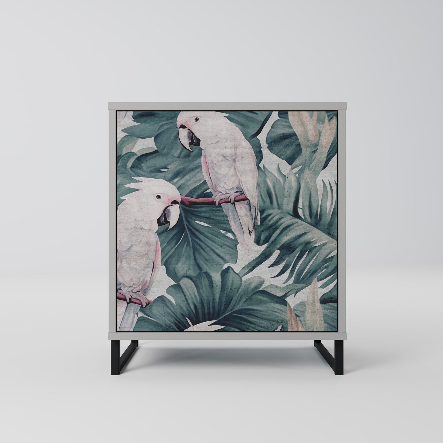 Credenza POPINJAY LOOK a 1 anta con finitura grigia