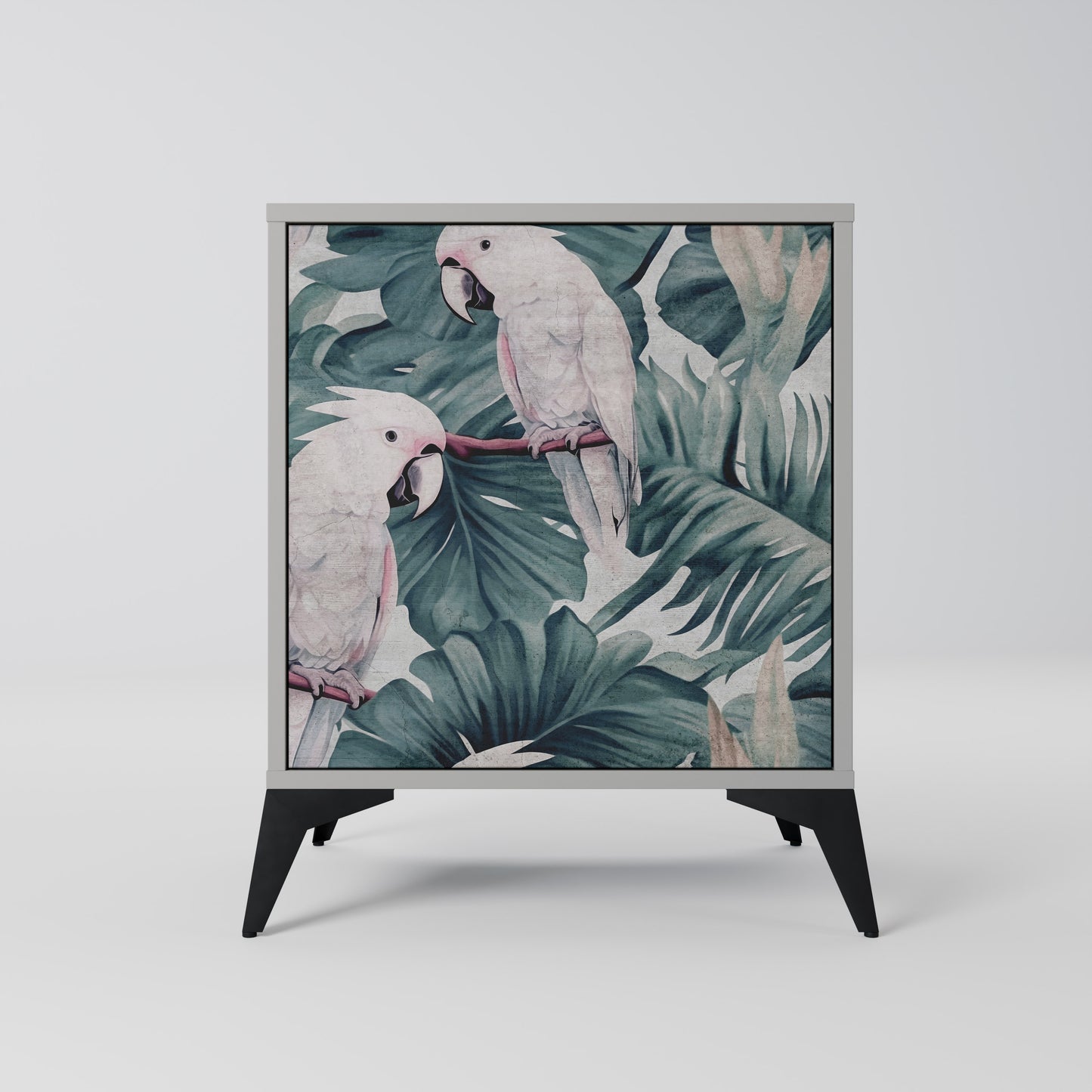 Credenza POPINJAY LOOK a 1 anta con finitura grigia