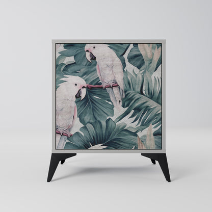 Credenza POPINJAY LOOK a 1 anta con finitura grigia