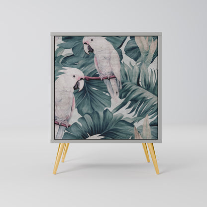 Credenza POPINJAY LOOK a 1 anta con finitura grigia