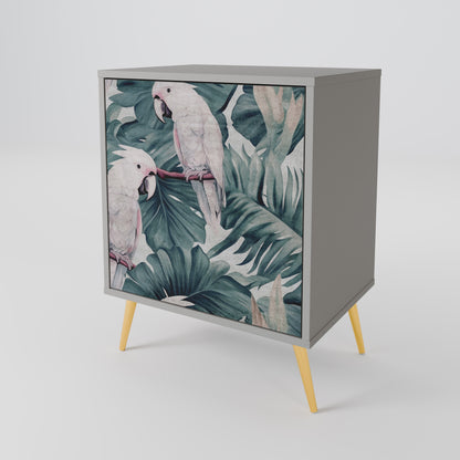 Credenza POPINJAY LOOK a 1 anta con finitura grigia