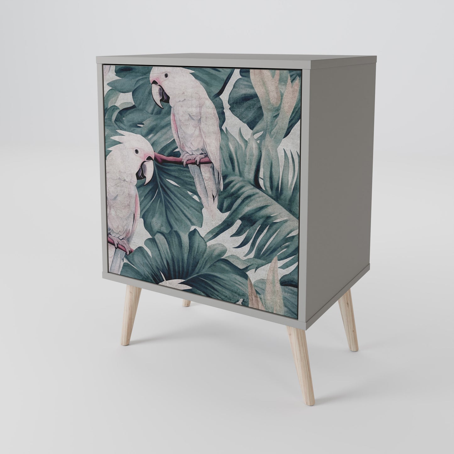 Credenza POPINJAY LOOK a 1 anta con finitura grigia