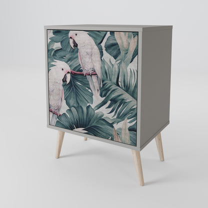 Credenza POPINJAY LOOK a 1 anta con finitura grigia