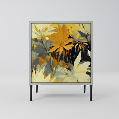 SUNKISSED LILY 1-Door Sideboard in Grey Finish
