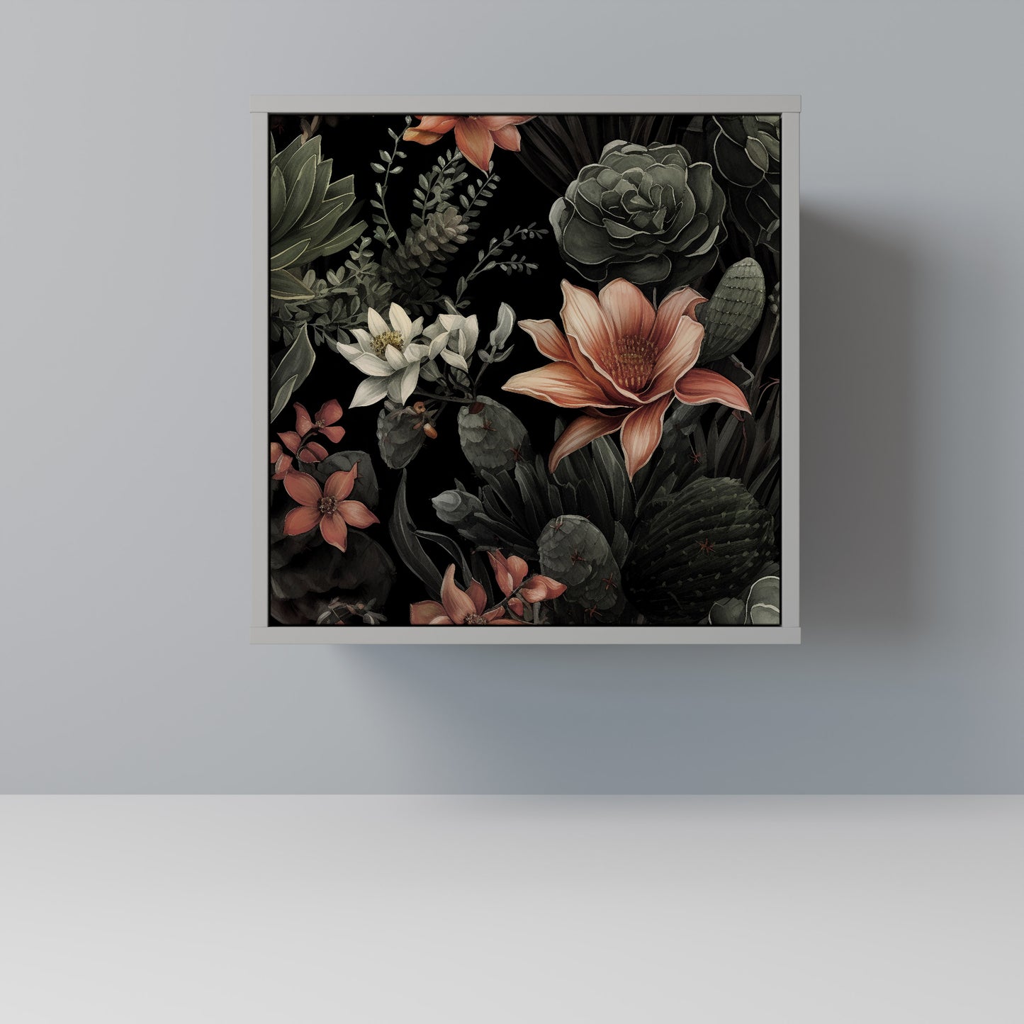 SECRET VERDURE 1-Door Sideboard in Grey Finish