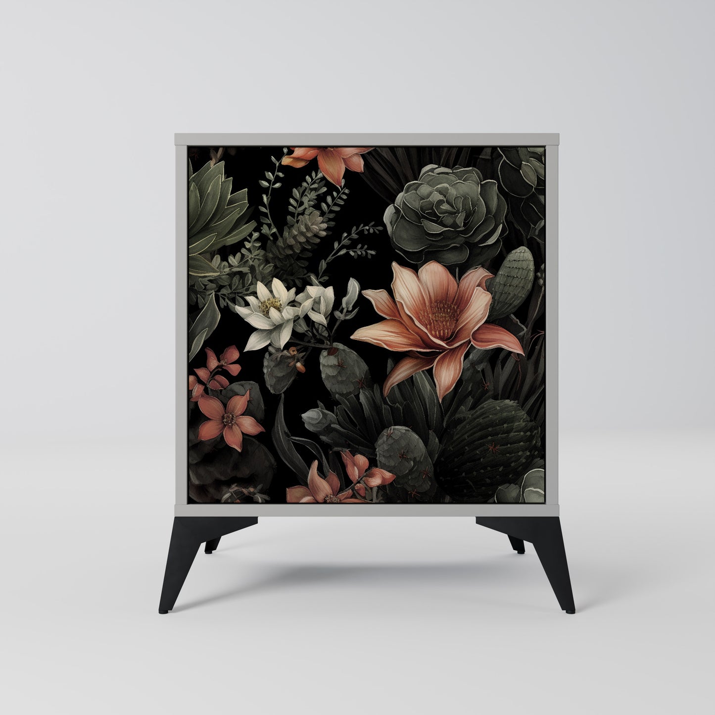 SECRET VERDURE 1-Door Sideboard in Grey Finish