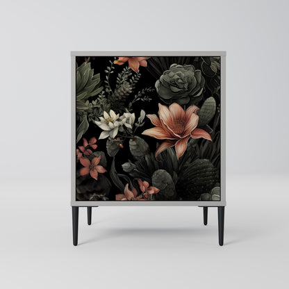 SECRET VERDURE 1-Door Sideboard in Grey Finish