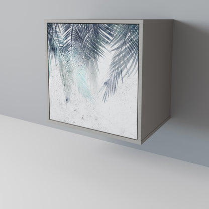 PALM VEIL 1-Door Sideboard in Grey Finish