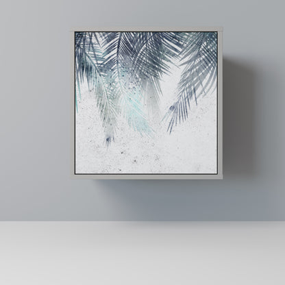 PALM VEIL 1-Door Sideboard in Grey Finish