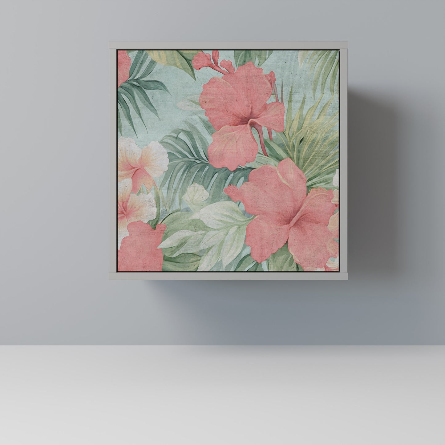 Credenza HAWAIIAN SPIRIT a 1 anta con finitura grigia