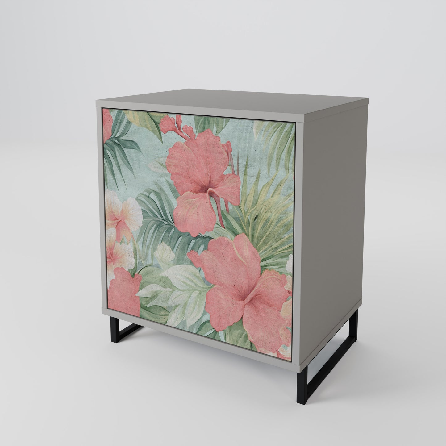 Credenza HAWAIIAN SPIRIT a 1 anta con finitura grigia
