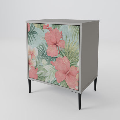 Credenza HAWAIIAN SPIRIT a 1 anta con finitura grigia