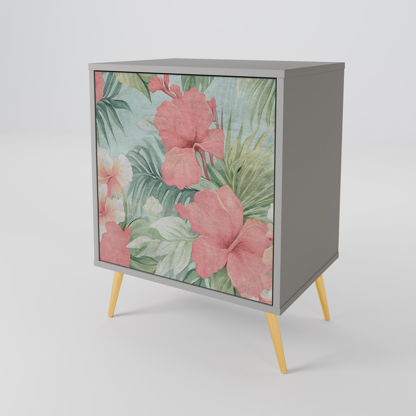 Credenza HAWAIIAN SPIRIT a 1 anta con finitura grigia