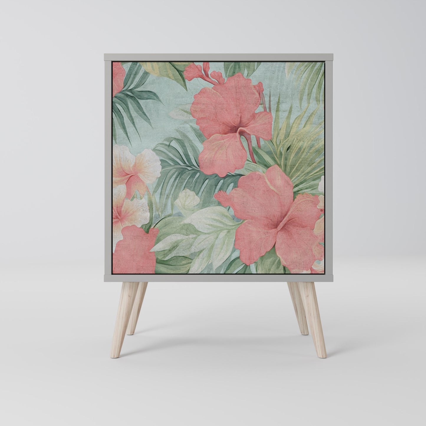 Credenza HAWAIIAN SPIRIT a 1 anta con finitura grigia