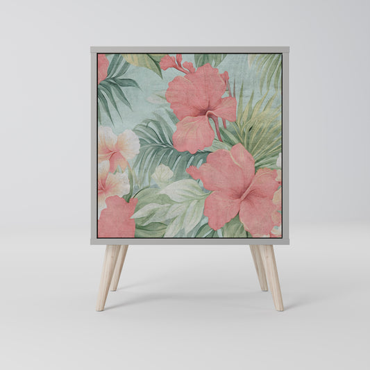 Credenza HAWAIIAN SPIRIT a 1 anta con finitura grigia