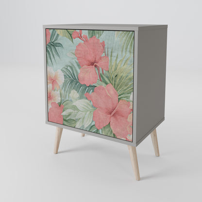 Credenza HAWAIIAN SPIRIT a 1 anta con finitura grigia