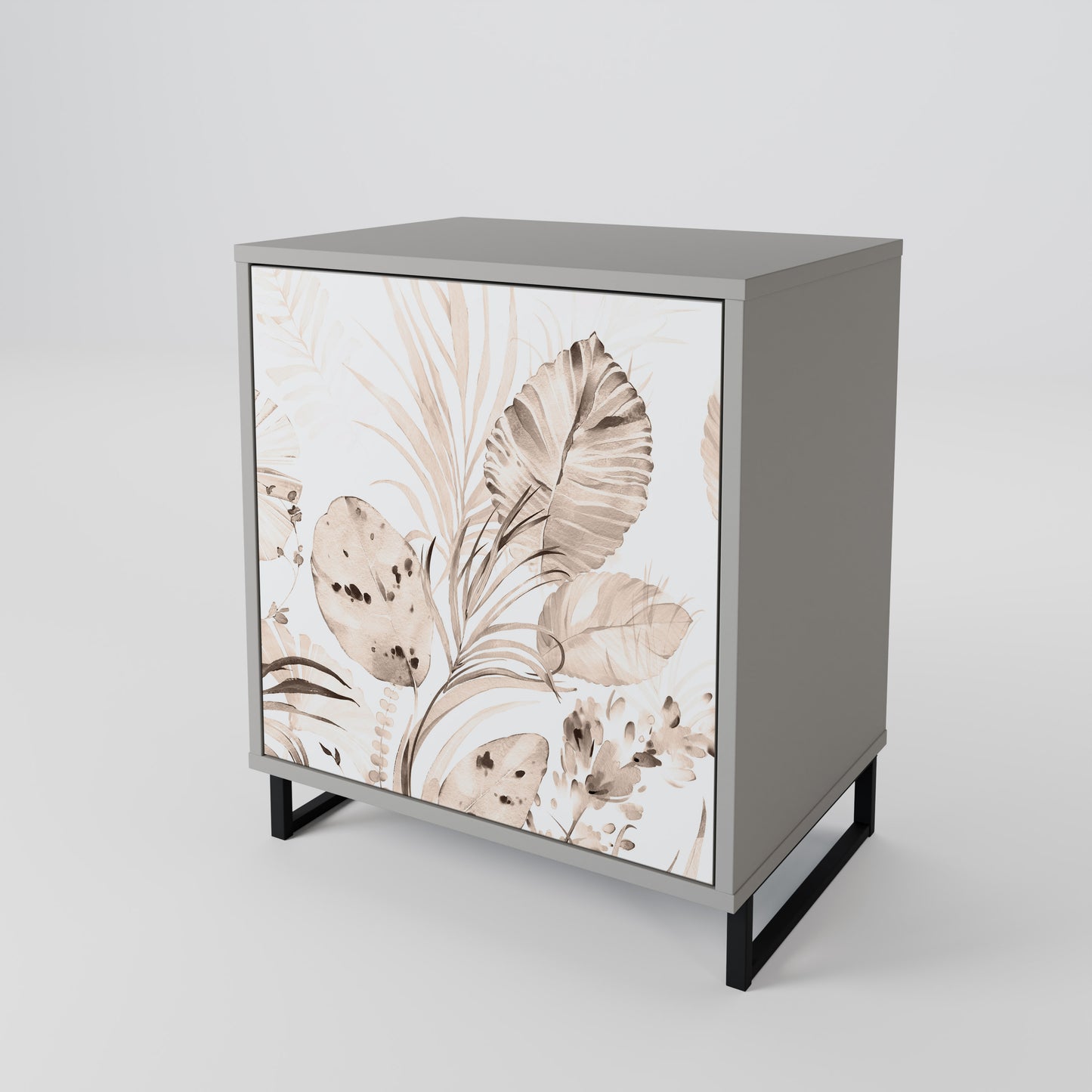 Credenza WILD TENDERNESS a 1 anta con finitura grigia