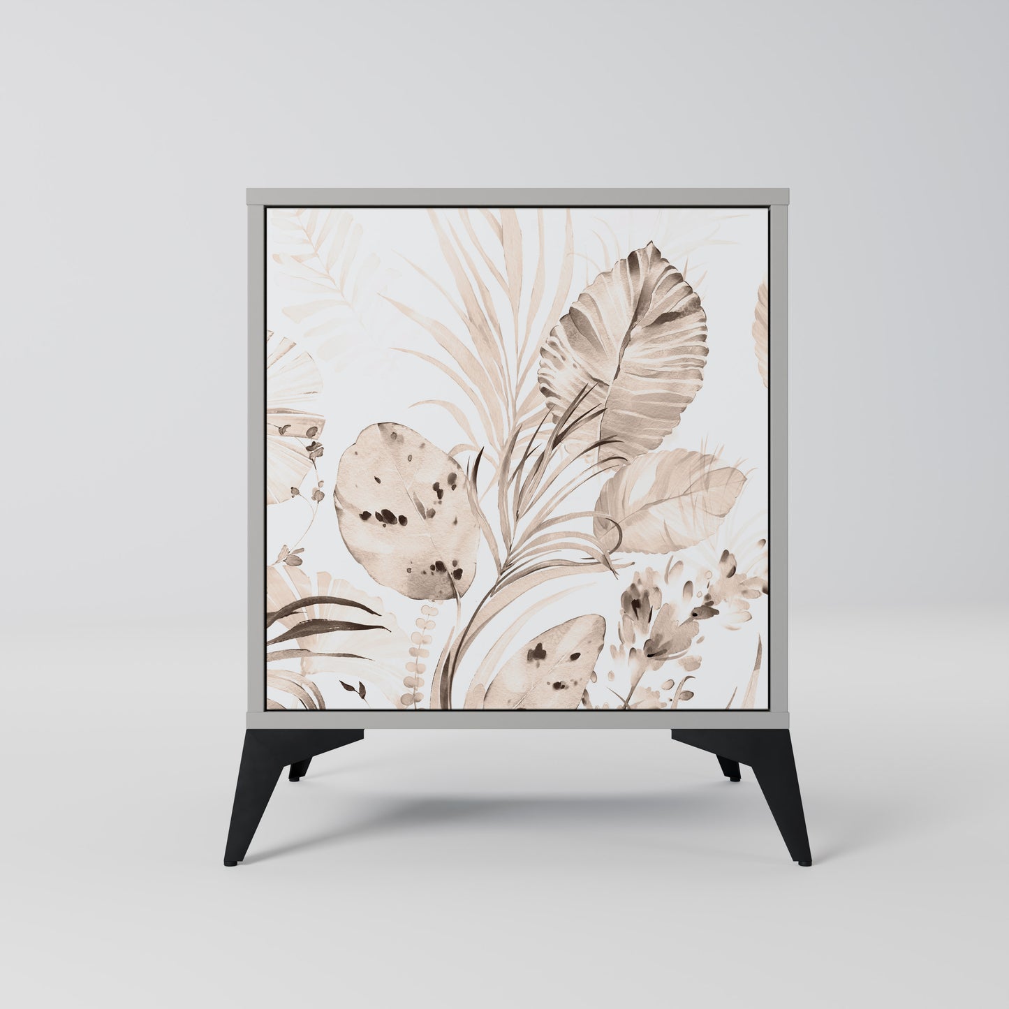 Credenza WILD TENDERNESS a 1 anta con finitura grigia