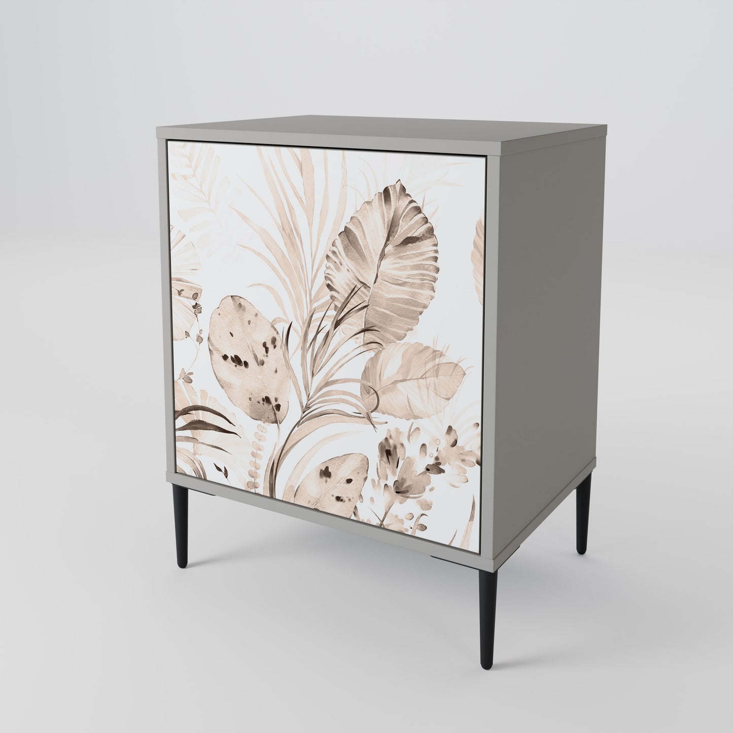 Credenza WILD TENDERNESS a 1 anta con finitura grigia