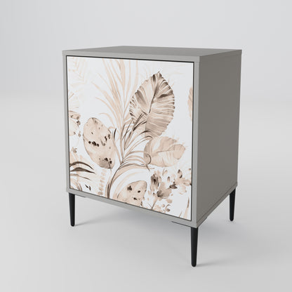 Credenza WILD TENDERNESS a 1 anta con finitura grigia