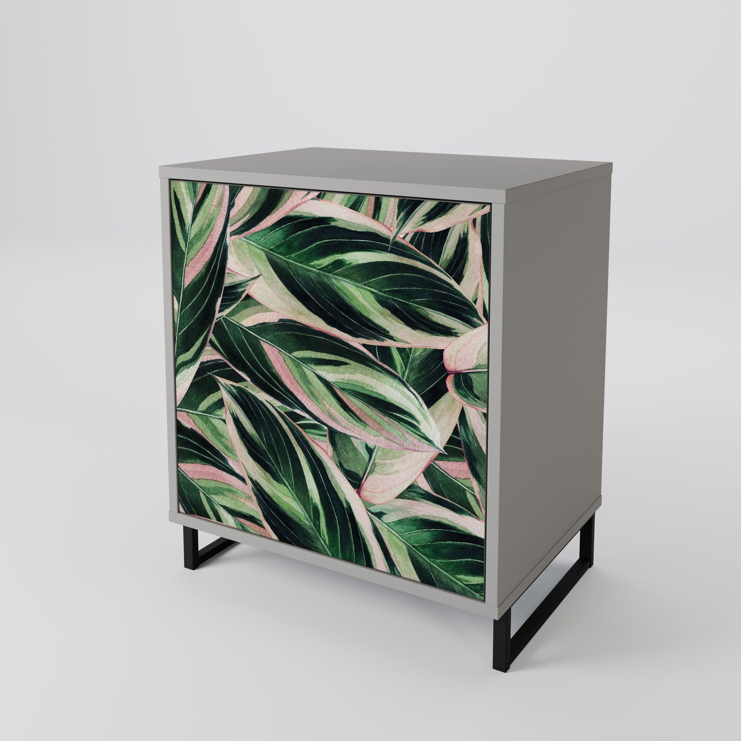 Credenza EERIE STROMANTHE a 1 anta con finitura grigia