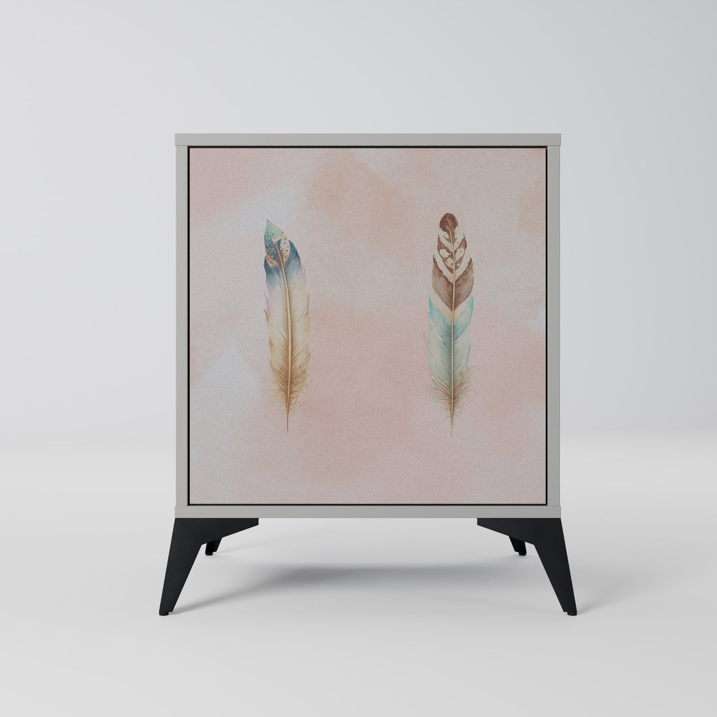 Credenza THE DELIQUESCE a 1 anta con finitura grigia