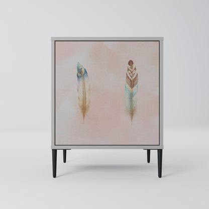 Credenza THE DELIQUESCE a 1 anta con finitura grigia