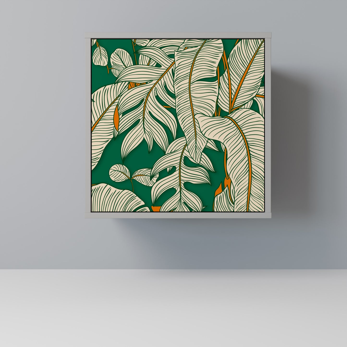 Credenza VERDANT PLEASURES a 1 anta con finitura grigia