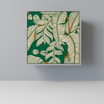 Credenza VERDANT PLEASURES a 1 anta con finitura grigia