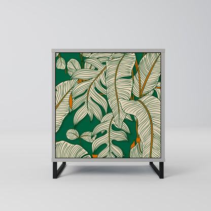 Credenza VERDANT PLEASURES a 1 anta con finitura grigia