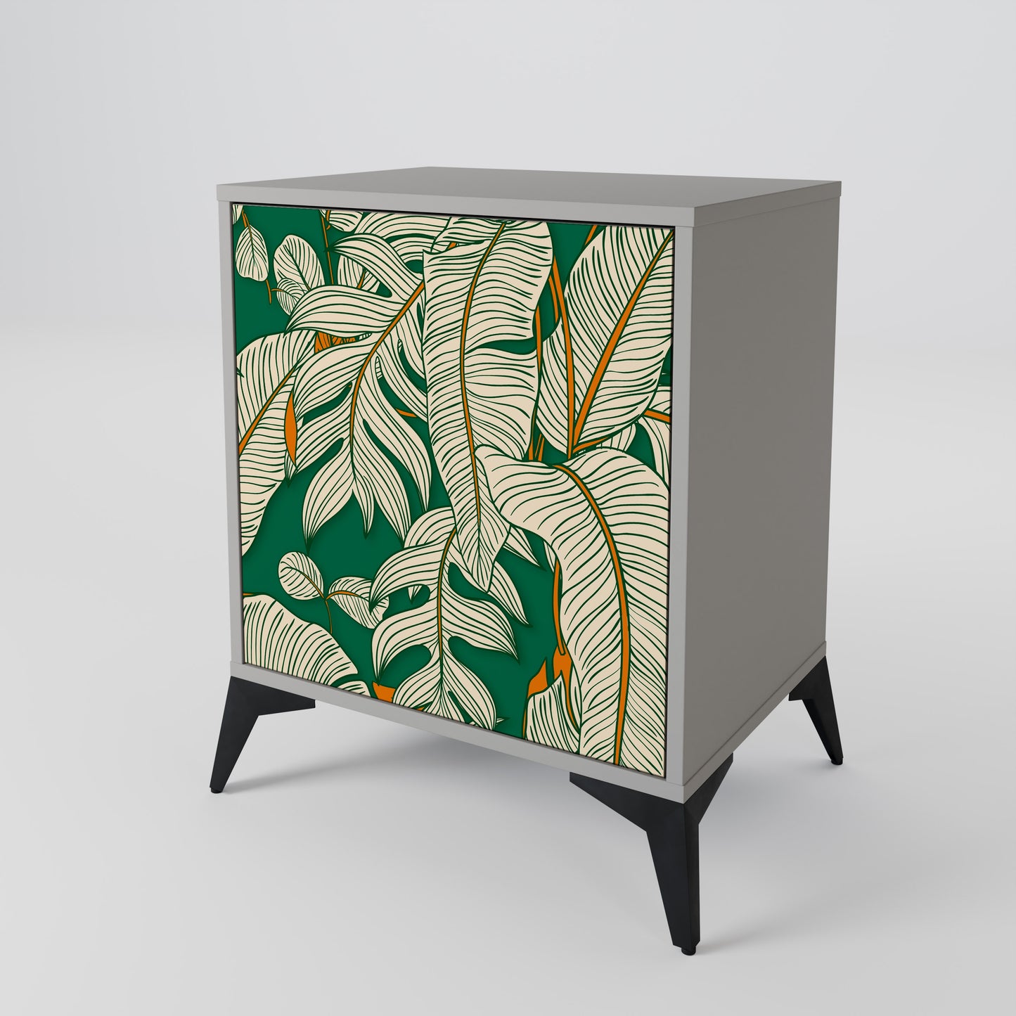 Credenza VERDANT PLEASURES a 1 anta con finitura grigia