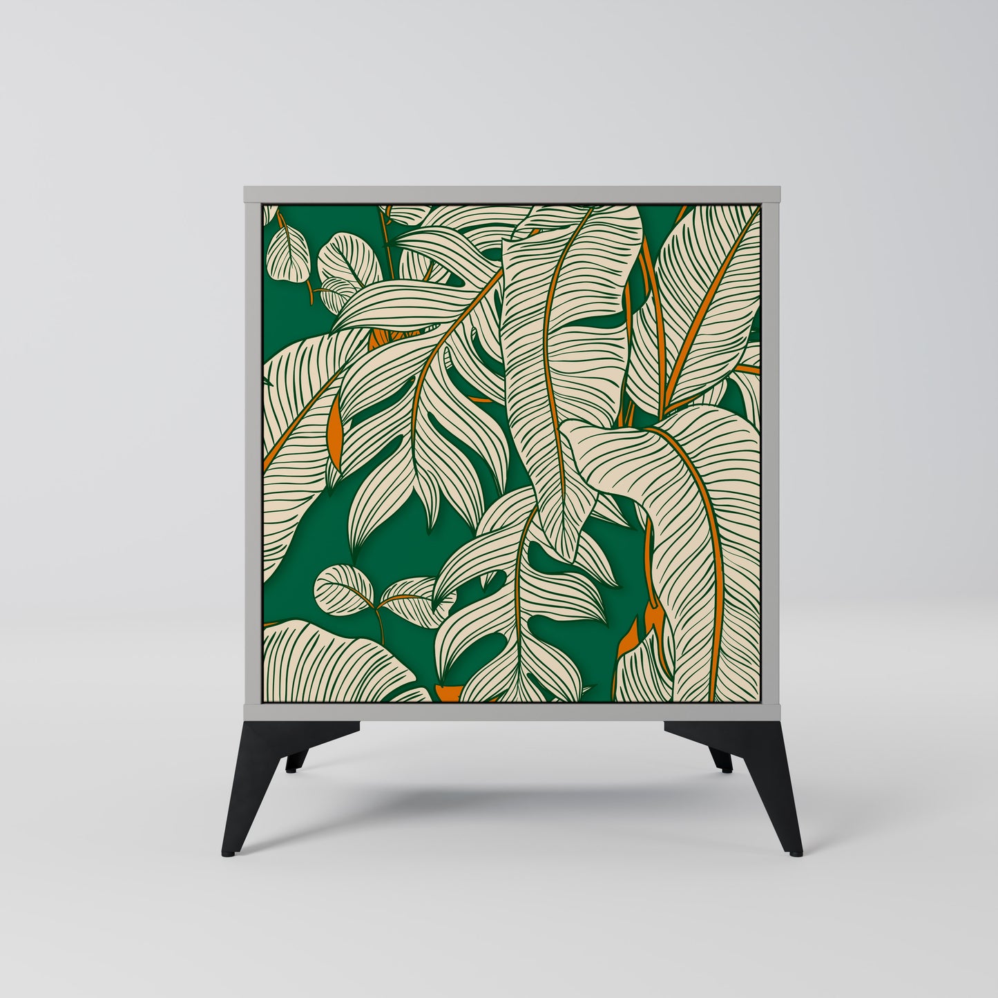 Credenza VERDANT PLEASURES a 1 anta con finitura grigia