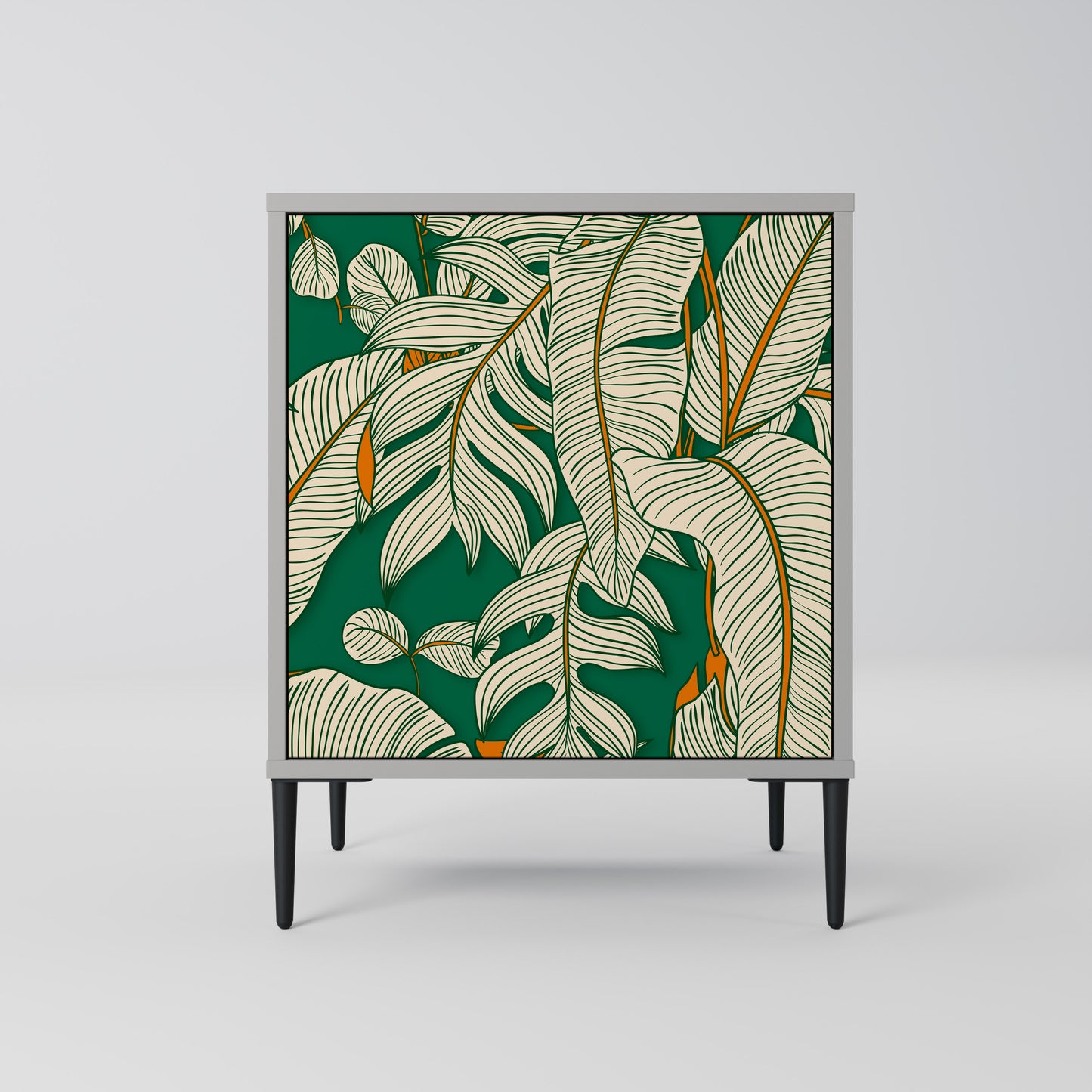 Credenza VERDANT PLEASURES a 1 anta con finitura grigia