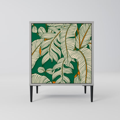Credenza VERDANT PLEASURES a 1 anta con finitura grigia
