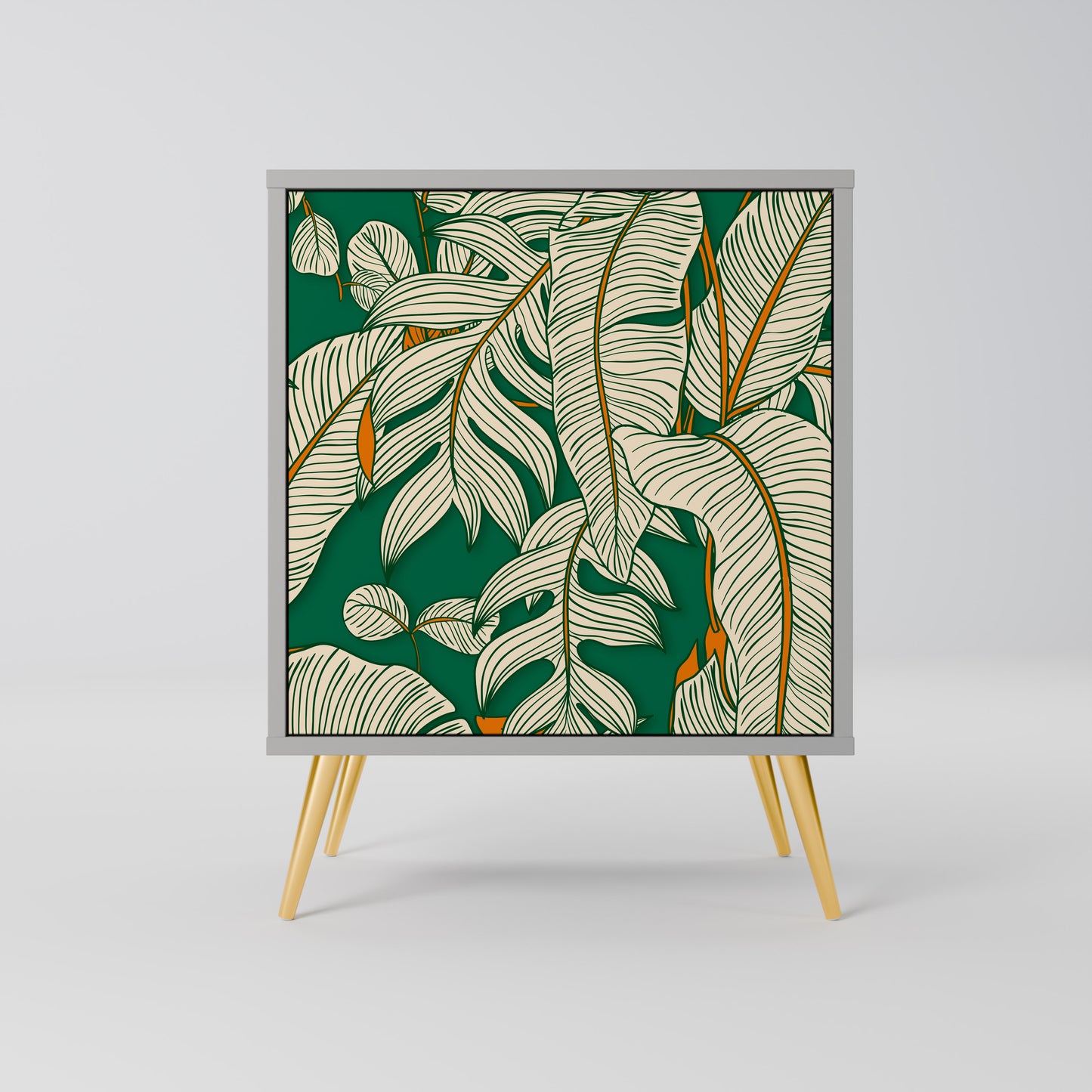 Credenza VERDANT PLEASURES a 1 anta con finitura grigia