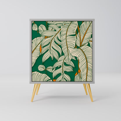 Credenza VERDANT PLEASURES a 1 anta con finitura grigia