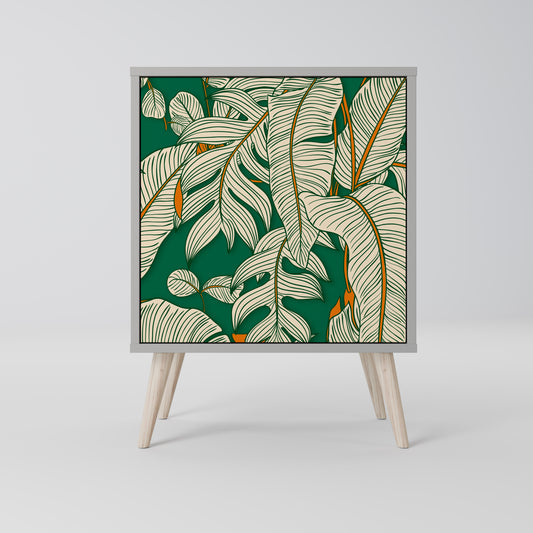 Credenza VERDANT PLEASURES a 1 anta con finitura grigia