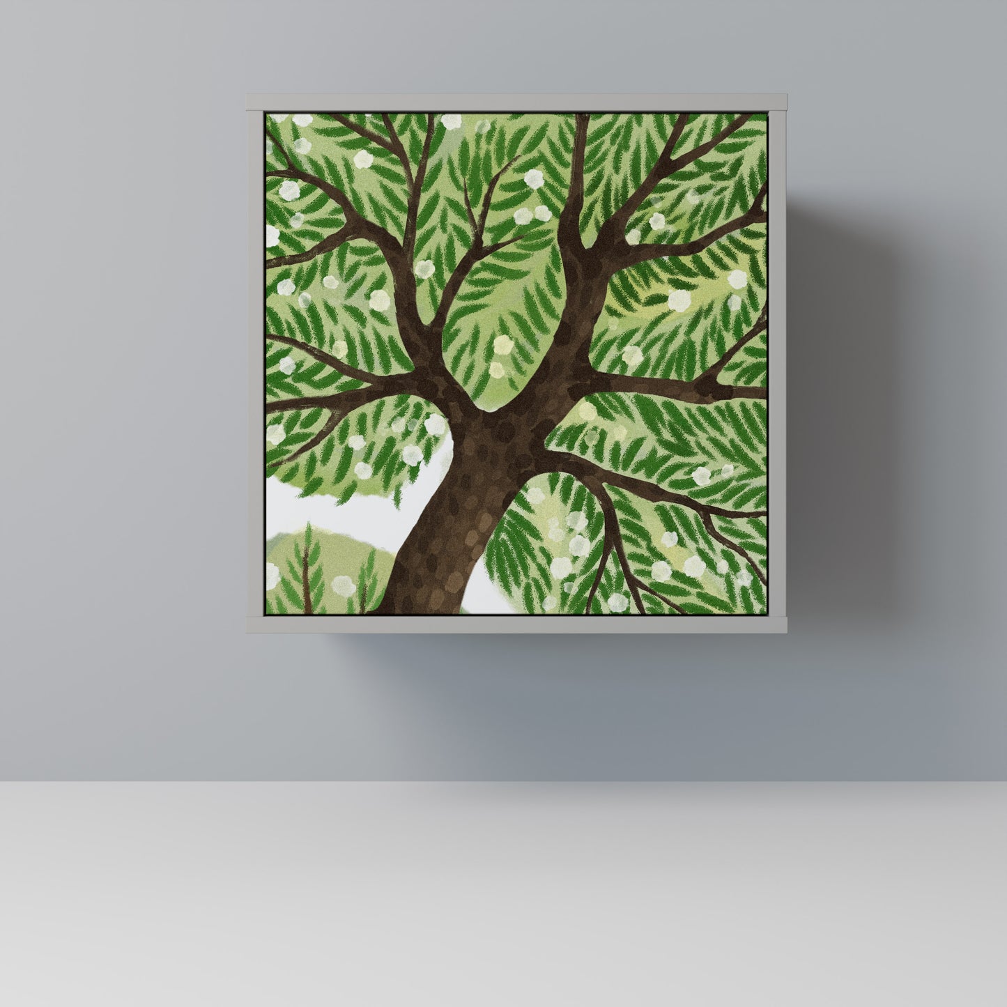 Credenza WILDERNESS DASH a 1 anta con finitura grigia