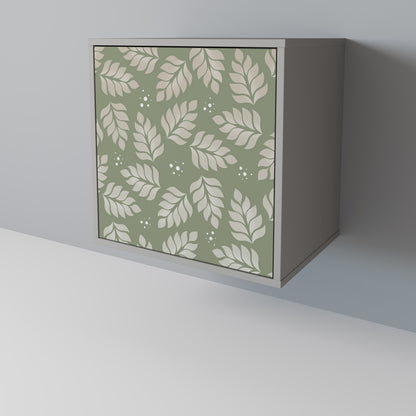 LEAVES ON GREEN 1-Door Sideboard in Grey Finish