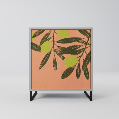 JUICY OLIVES 1-Door Sideboard in Grey Finish
