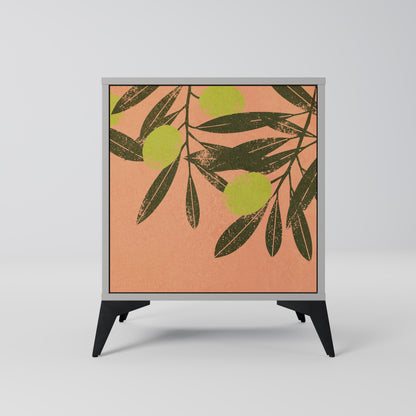 JUICY OLIVES 1-Door Sideboard in Grey Finish