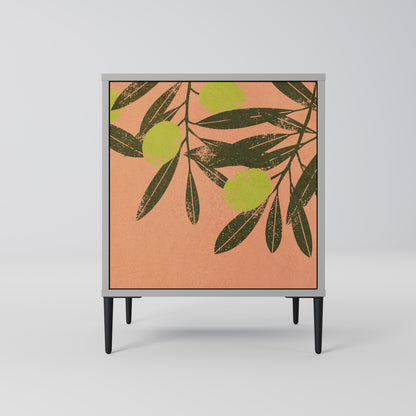 JUICY OLIVES 1-Door Sideboard in Grey Finish