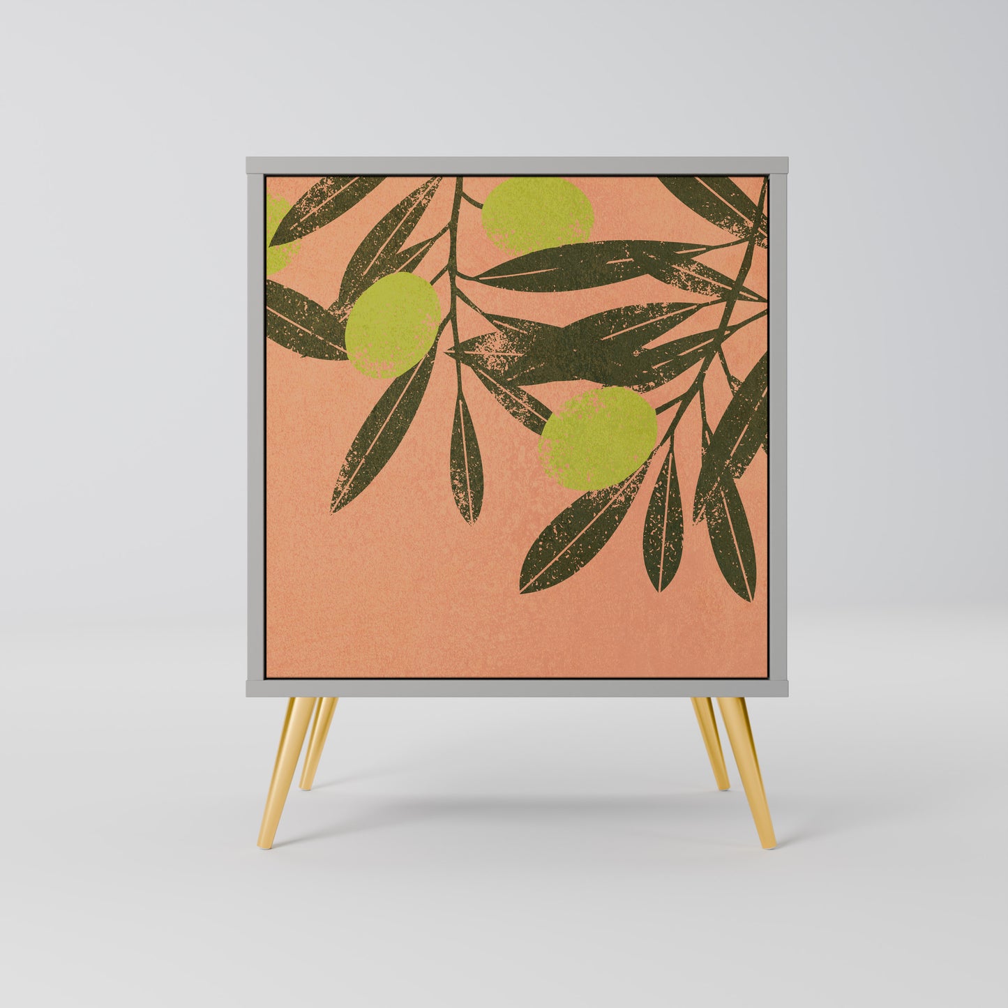 JUICY OLIVES 1-Door Sideboard in Grey Finish